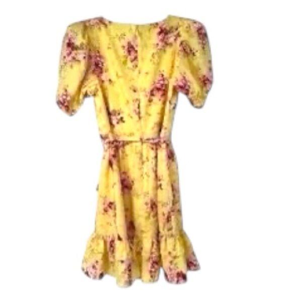Likely Yellow Floral Mini Quinn Puff Sleeve Dress in Sundance Size 6 NWT - Picture 7 of 16